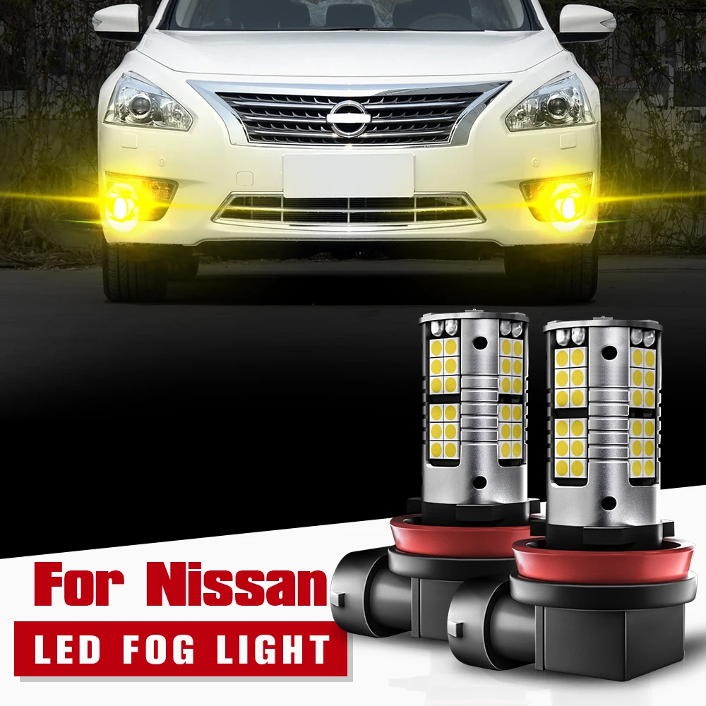 2 шт. светодиодный ные Противотуманные фары H8 H11 для Nissan X-Trail T30 T31 T32 Tiida Qashqai J10 J11 Teana