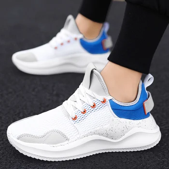 

Men Casual Shoes Fashion Man Sneakers Breathable Flying Weaving Mesh Running Shoes Lightweight Lace-Up Men Shoes Tenis Masculino
