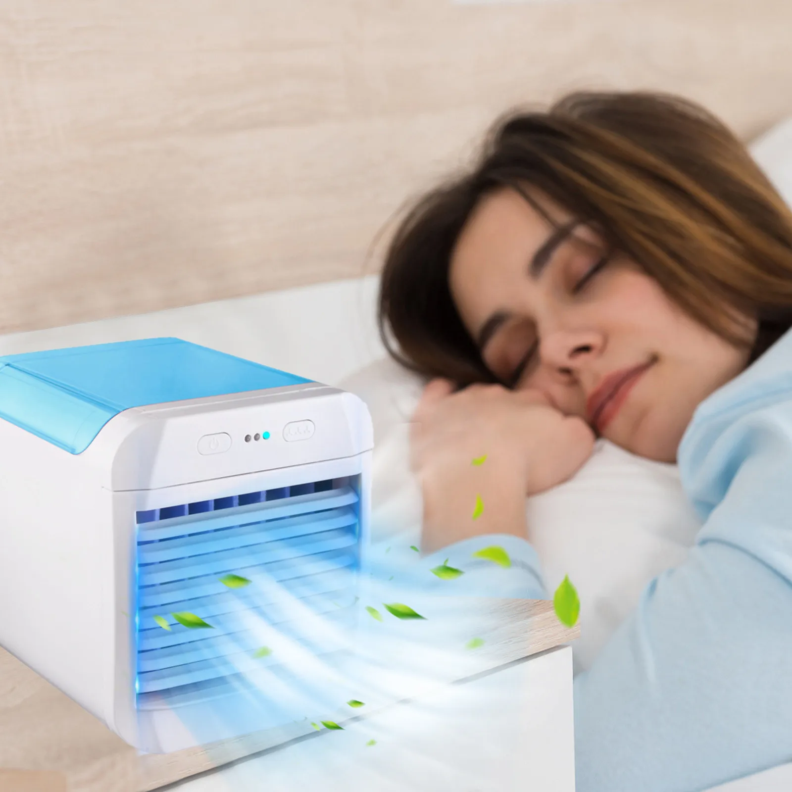Portable Mini Air Cooler USB Ice Crystal Small Conditioner Cooling Fan for Office Room Bedroom Desktop Humidifier | Обустройство дома