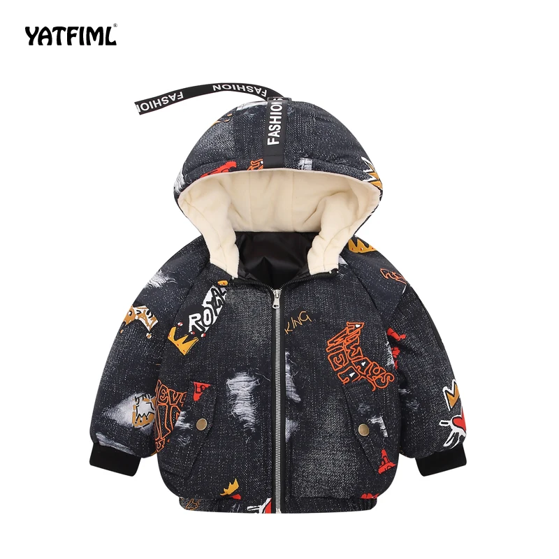 YATFIML, плотное детское зимнее пальто для мальчиков и девочек теплое плотное детское зимнее пальто для мальчиков и девочек Теплые Детские Зимние куртки одежда из хлопка