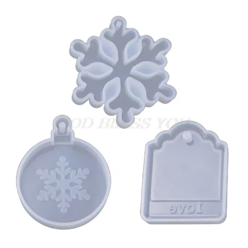 

3 Styles Christmas Tree Snowflake BellSilicone Mold DIY Crafts Jewelry Making Tools Drop Shipping