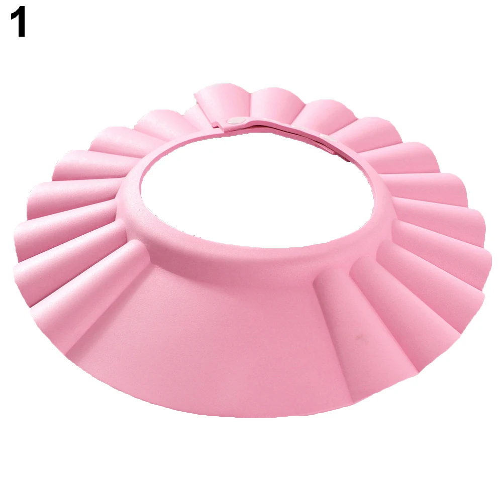 1Pcs Adjustable Bath Wash Hair Cap Ear Protection Children Shampoo Cap Shower Caps Baby Shower Shield Hat Safe Soft Hat