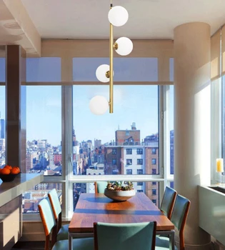 

Modern Golden Branch Round Pendant Light For Bedroom Living Room Kitchen Nordic Glass Ball Restaurant Aluminum Pendant light