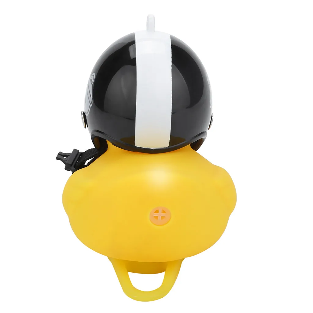 Perfect Bicycle Bell Duck Head Light Vibration Light Yellow Propeller Small Yellow Duck Helmet Bamboo Dragonfly Duck Shape New Hot #N 41