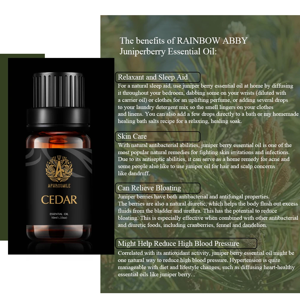 10 мл Cedarwood эфирные масла для ароматерапии диффузоры снимают стресс эфирные масла Органическое Тело помогает сон цветок фруктовое масло