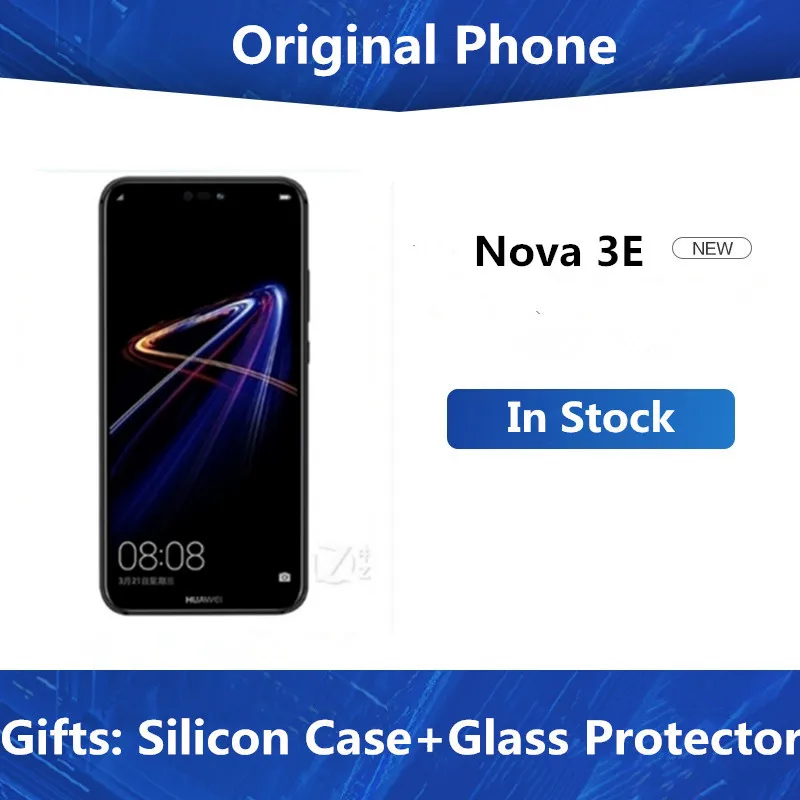 

Multi Languages HuaWei P20 Lite Nova 3E 4G LTE Cell phone Face ID 5.84" Screen Android 8.0 24MP Front Camera 4GB 128GB ROM