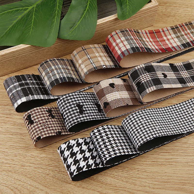 10Yards 25MM 38MM Black And White Lattice Ribbons For Hair Bowknot Wedding Accessories DIY Crafts Handmade Y121702 ribbon decoration