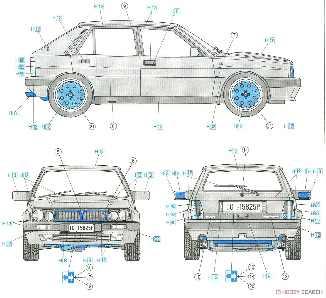 1/24 Integrale16V лыжные версия с 4 человек 20384