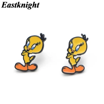 

K1297 2019 cute cartoon animation tweety birds stud earrings for women gift fashion jewelry accessories kids gift
