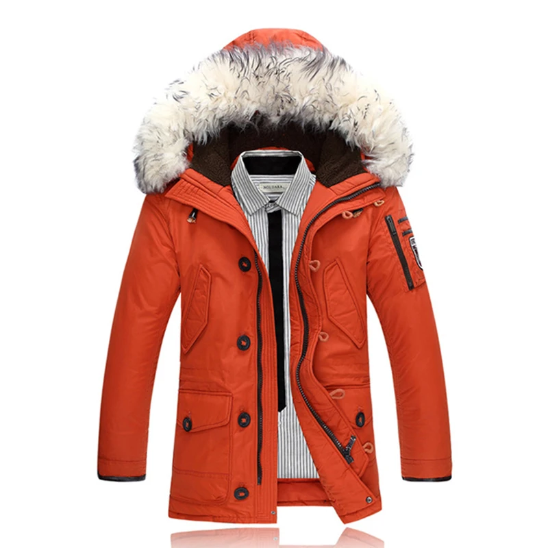 Thick Men Duck Down Coats Winter Jackets Parkas Mans Down Jacket Rabbit Fur Parka Jacket Feminina Clothing Overcoat for Man