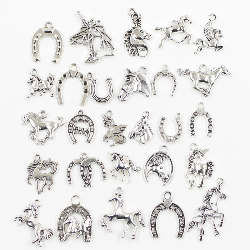 30PCS Antique Tibetan Silver animal Zodiac Charm Pendant DIY Jewelry Findings