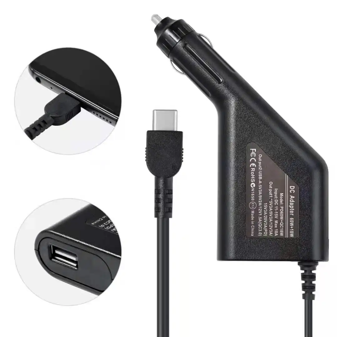 Verspreiding partij Ultieme 60W Usb C Auto-oplader Voor Macbook Asus Lenovo Laptop 5V 12V Quick Lading  QC3.0 Snel Opladen adapter Voor Iphone Huawei Xiaomi - AliExpress