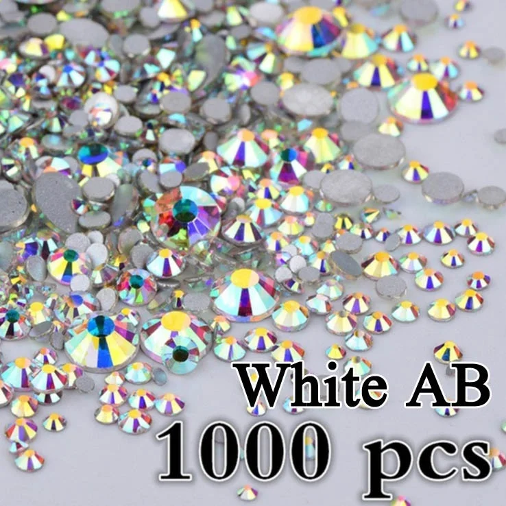 WhiteAB 1000 шт дрель для ногтей - Цвет: WhiteAB
