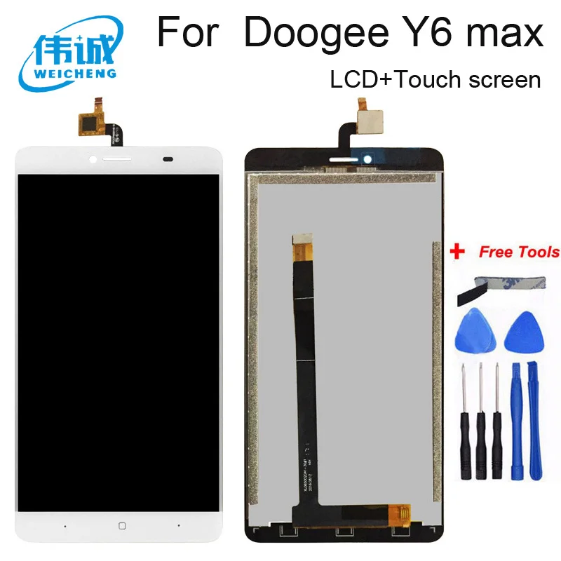 ЖК дисплей и сенсорный экран 6 5 дюйма Для Doogee Y6 max 100% протестированный дигитайзер