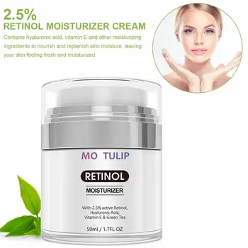 

50ML Retinol 2.5% Moisturizer Face Cream And Eye Hyaluronic Acid Vitamin E Best Night And Day Moisturizing Cream DropShipping