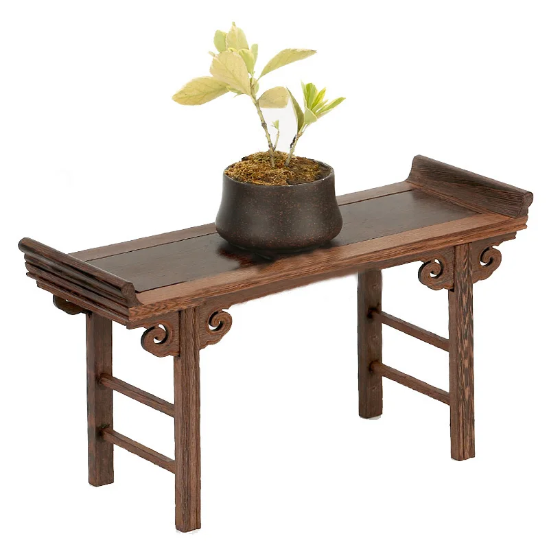 

Cheap Chinese Low Tea Table Redwood Small Wooden Carving Decoration Base Vase Buddha Kistler Display Rack for Tea Coffee