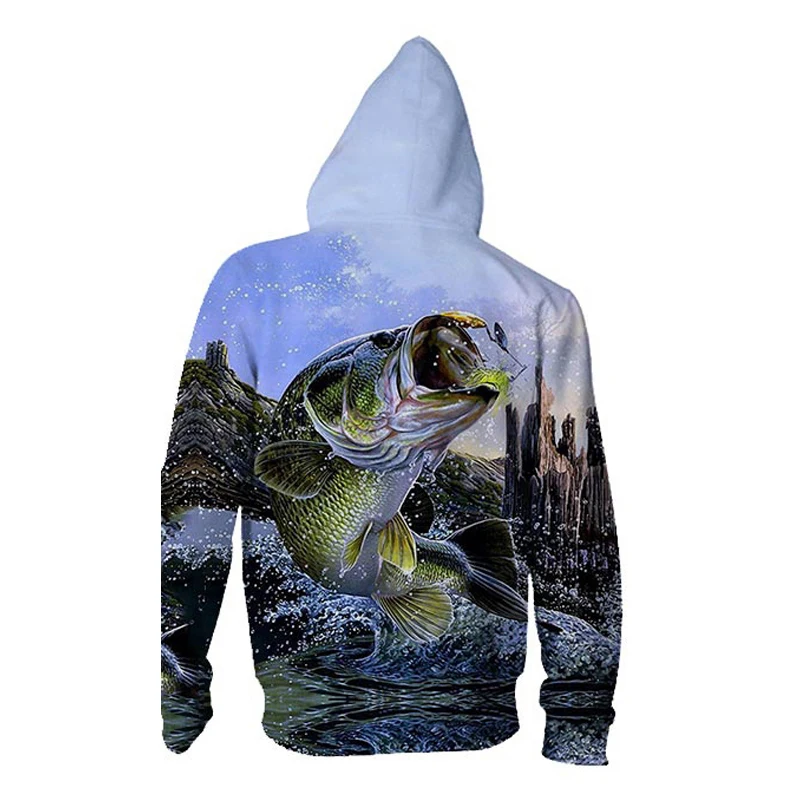 New Fashion Sweatshirt Men / Women 3d Hoodies Print animal fish grass carp pattern Slim Unisex Slim Stylish Zipper Hoodies