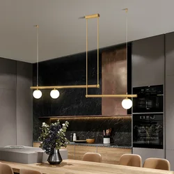 Plafonnier LED rectangulaire au design créatif post moderne, design nordique simpliste, éclairage d'intérieur, luminaire décoratif de plafond, idéal pour un bar ou un comptoir de restaurant 