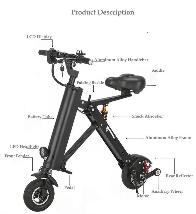 8 Inch 2Wheeled Electric Scooter 36V 350W 45KM Electric Scooters Folding Electric Kick Scooter For Adult With Cruise Control (25)