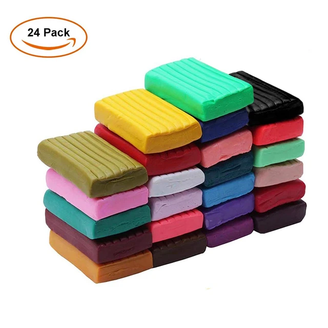 Comprar PDTO Juego de arcilla polimérica suave 24 colores Horno Hornear DIY  Secar al aire con herramientas de modelado Juguete para niños