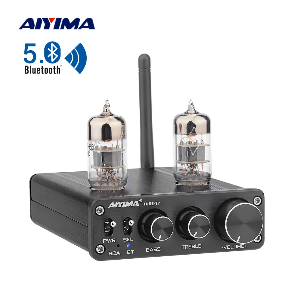 

AIYIMA HiFi Stereo 6N3 Tube Amplifier Preamp Bluetooth 5.0 Preamplifier Hifi 6N3 Vacuum Bile Tube Preamp Treble Bass Tone
