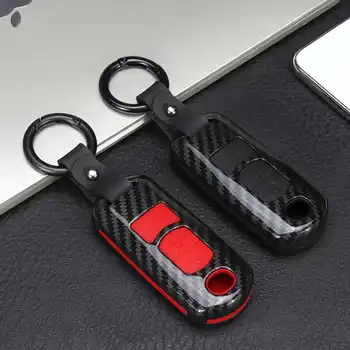 

Hot Car 2 Button 3 Button ABS Carbon Style Remote Smart Key Cover Fob Case Shell For Mazda 2 3 5 6 CX3 CX5 CX7 CX9 MX5 Miata Sty