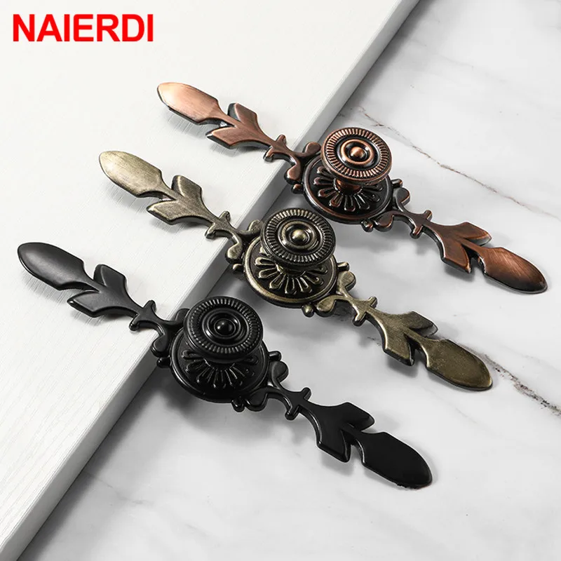 Bronze Door Handles Cabinet Handle Antique Cabinet Pulls Wardrobe Drawer Knobs Zinc Alloy Cupboard Furniture Hardware furniture handles kitchen door handles