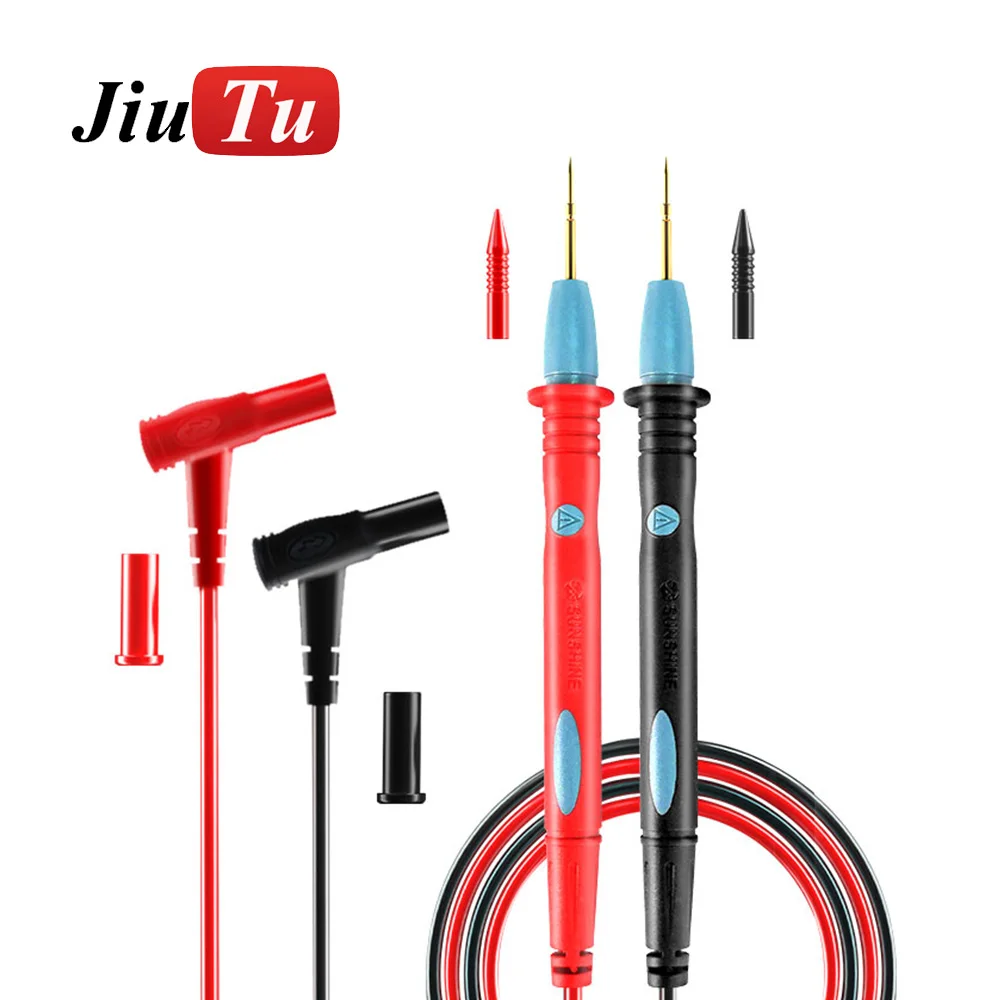 1000V 20A Gold-plated Copper Needle Tip Wire 1m Cable Probe Test Leads Pin Universal Digital Multimeter Multi Meter Tester Pen pd 401a indicator holder hydraulic universal adjustable digital level dial test indicator tool