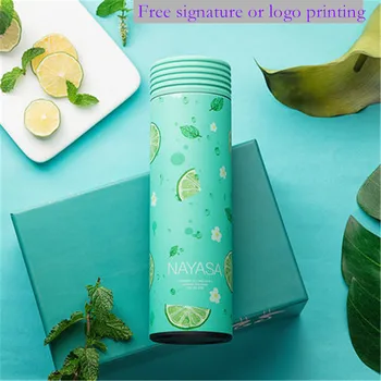 

500ml Free signature or logo printing Cool and colorful water bottle, environmentally friendly , 304 stainless steel liner,