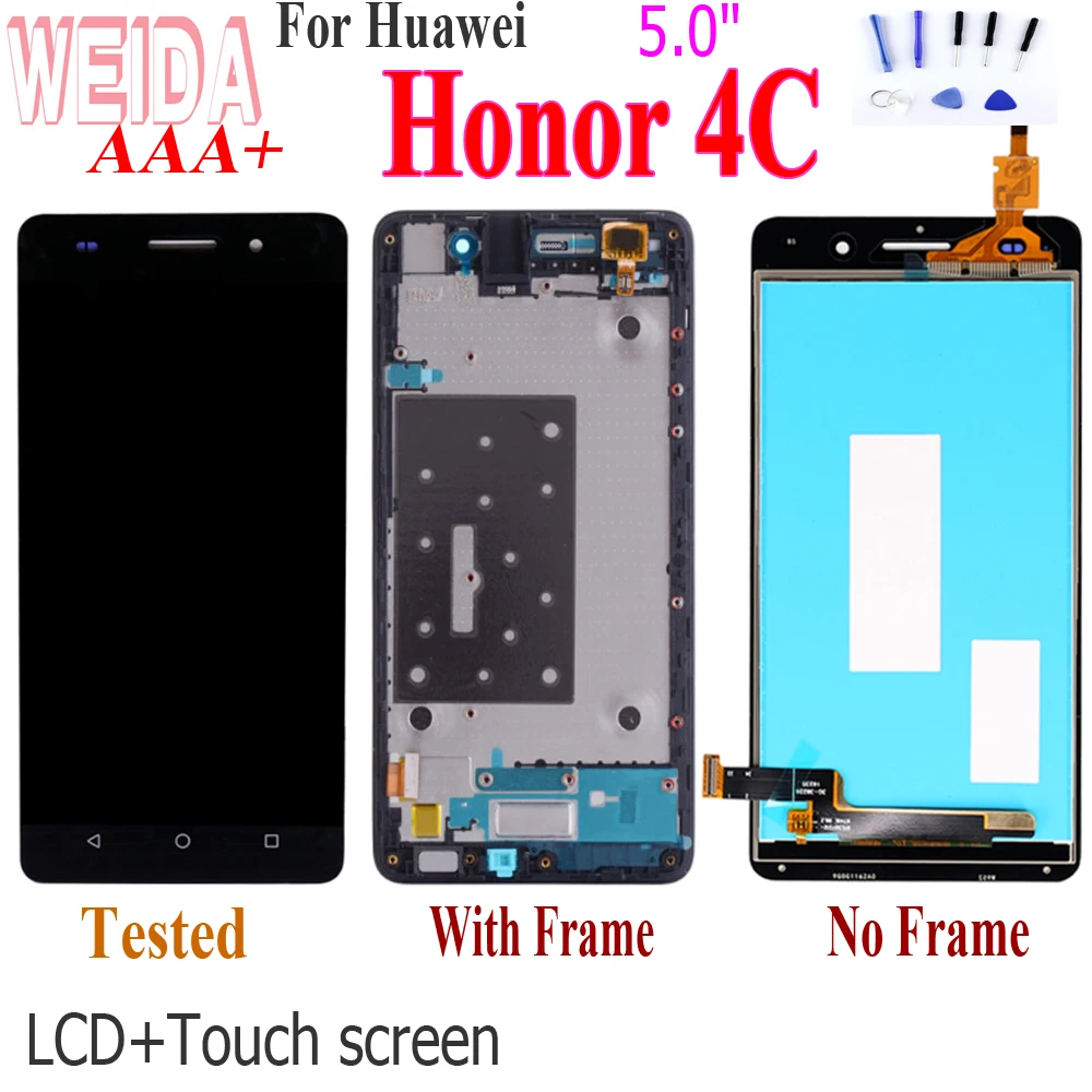 5 0 &quotдля Huawei Honor 4C ЖК-дисплей сенсорный экран дигитайзер для сборки рамки Честь