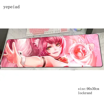 

Ahri mouse pad gamer 900x300x4mm gaming mousepad Kawaii notbook desk mat wrist rest padmouse games pc gamer mats gamepad