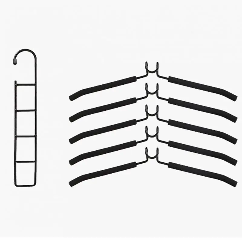 

Home Clothes Hangers Anti Slip Storage Racks Space Saving Wardrobe Organizer Rack Trouser Fishbone Type Towel Clothes Hangers