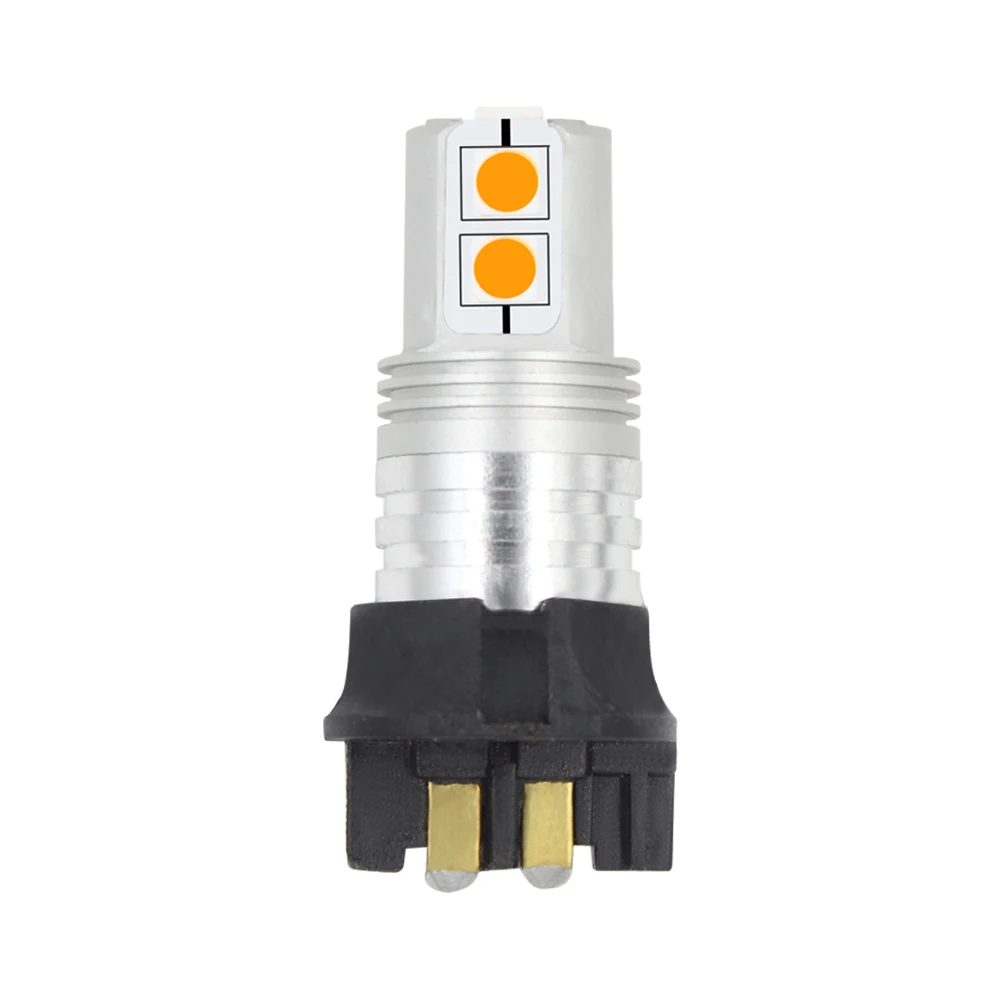 2) Amber White Canbus PW24W PWY24W LED Bulbs For Audi A3 A4 A5 Q3 BMW F30 i3 VW MK7 Golf CC Fusion Front Turn Signal DRL Lights