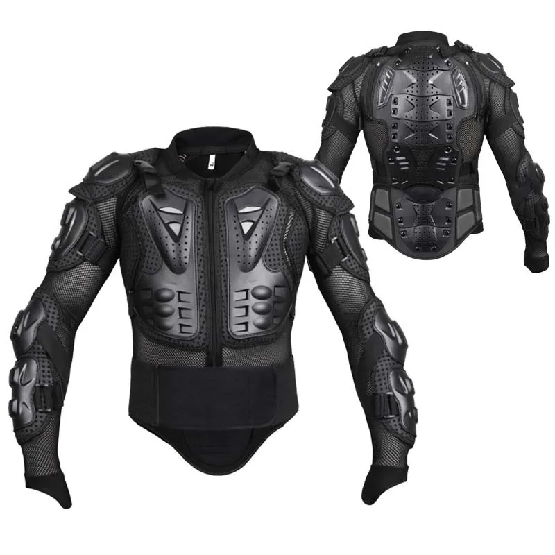 

Motorcycle Armor Jacket Full Motorcycle Body Armor Shirt Jacket Motocross Back Shoulder Protector Gear S-XXXL Black