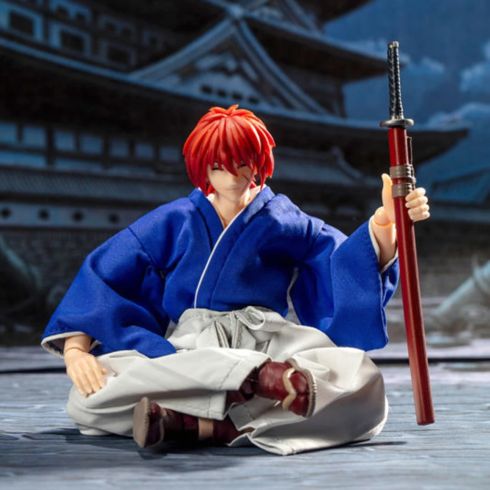 Tronzo GREAT TOYS Dasin Model Rurouni Kenshin HIMURA KENSHIN SHF GT Model Clothed Kenshin Movable PVC Action Figure Model Toys