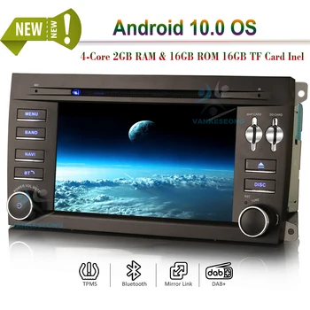 

7" CARPLAY BLUETOOTH Android 10.0 Autoradio SATNAV DAB+ DVD 4G GPS CarPlay DSP for Porsche Cayenne