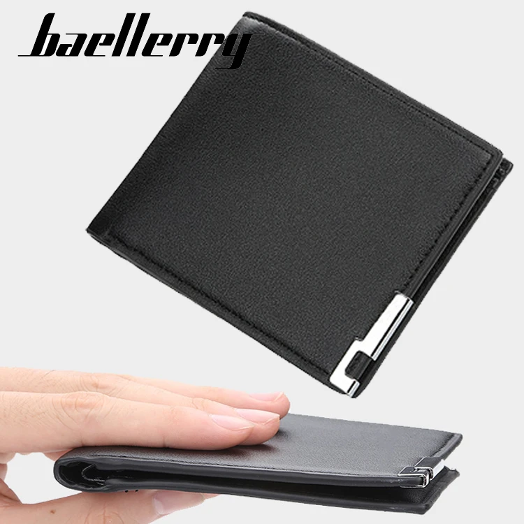 Baellerry мужской ультратонкий кошелек с блестками короткий мягкий чехол для
