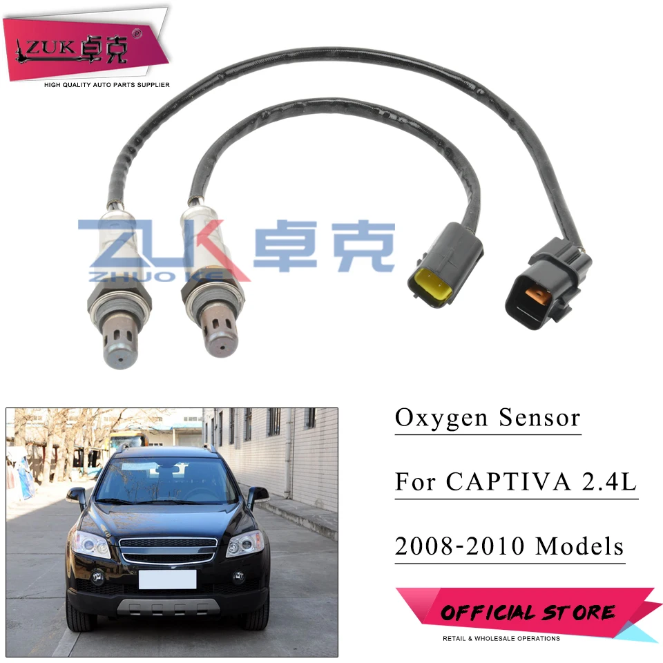 

ZUK 2PCS Front & Rear O2 Lambda Sensor Oxygen Sensor For Chevrolet Captiva 2008 2009 2010 2.4L 96418971 96415640
