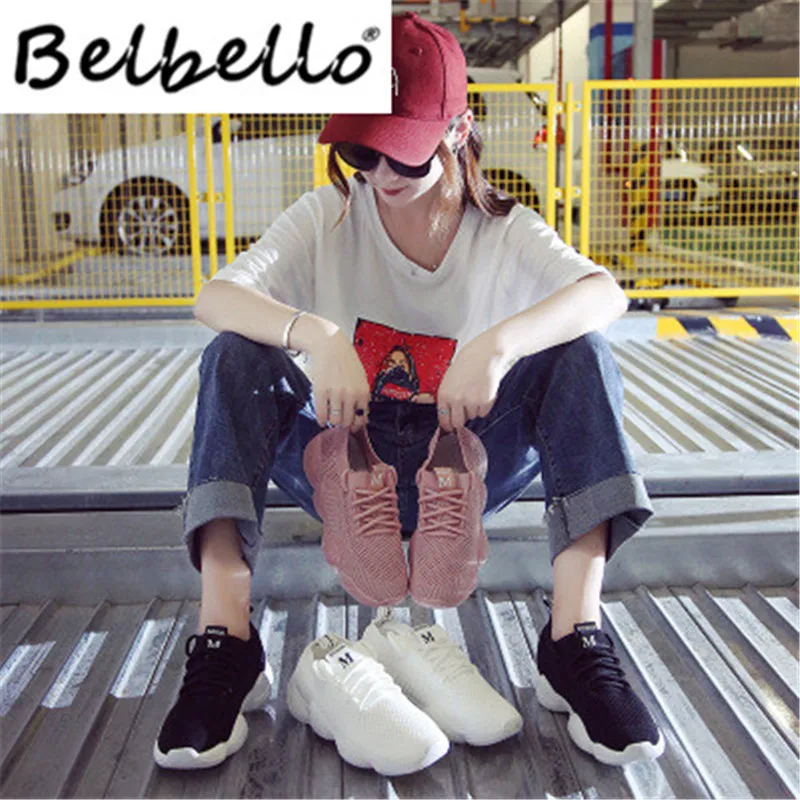 Женские кроссовки носки belbello новые весенние в Корейском стиле популярная