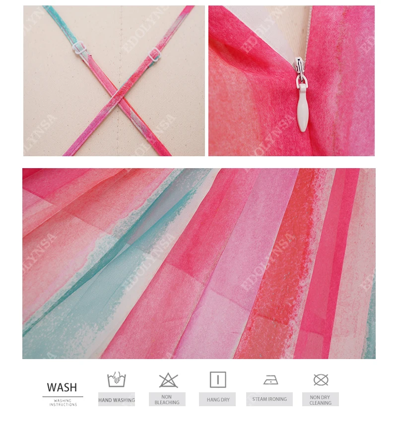 2020 Pink Bohemian Tie-dyed Bikini Cover-ups Sexy Spaghetti Strap Summer Beach Dress Chiffon Tunic Women Swimsuit Cover Up A401