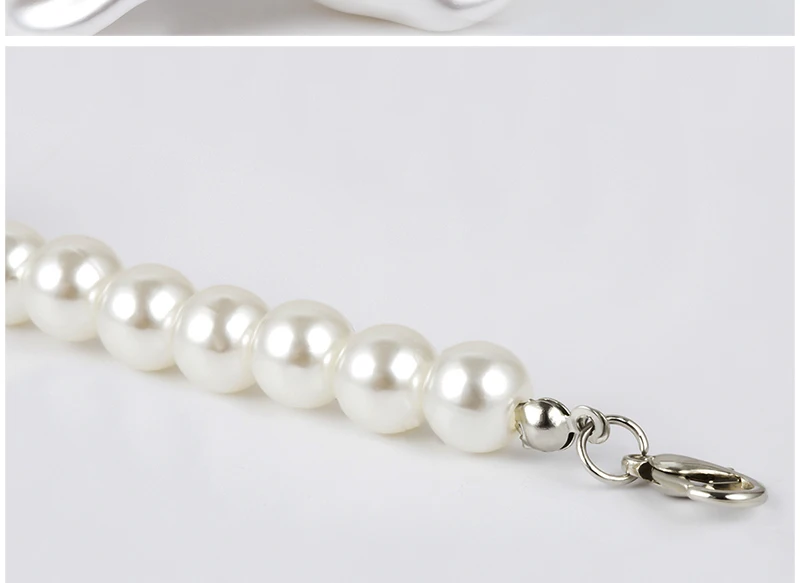 Необычное имитация ключицы чокер Большой жемчуг ожерелье с кольцами мода простой белый жемчуг Винтаж Шик воротник ожерелье для женщин