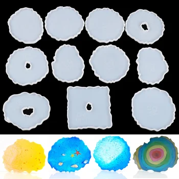 

Large Irregular Wave Round Coaster Mold Cup Mat Silicone Resin Mold Epoxy Resin Cement Casting Jewelry DIY Making Art Tools