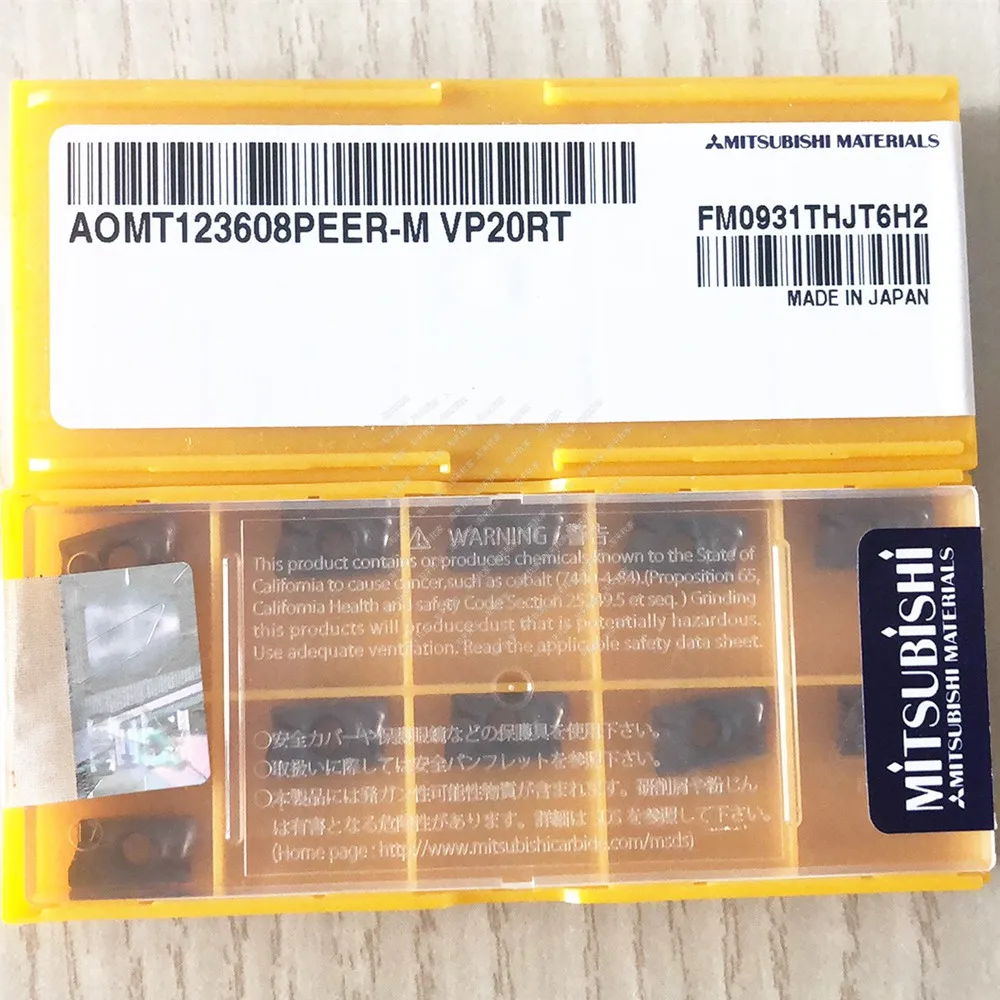 

MITSUBISH AOMT123608PEER-M VP15TF Carbide Inserts 10Pcs CNC Lathe Tools