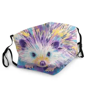 

Rainbow Hedgehog Adult Washable Mouth Face Mask Pattern Animals Cute Hedgie Anti Haze Protection Cover Respirator