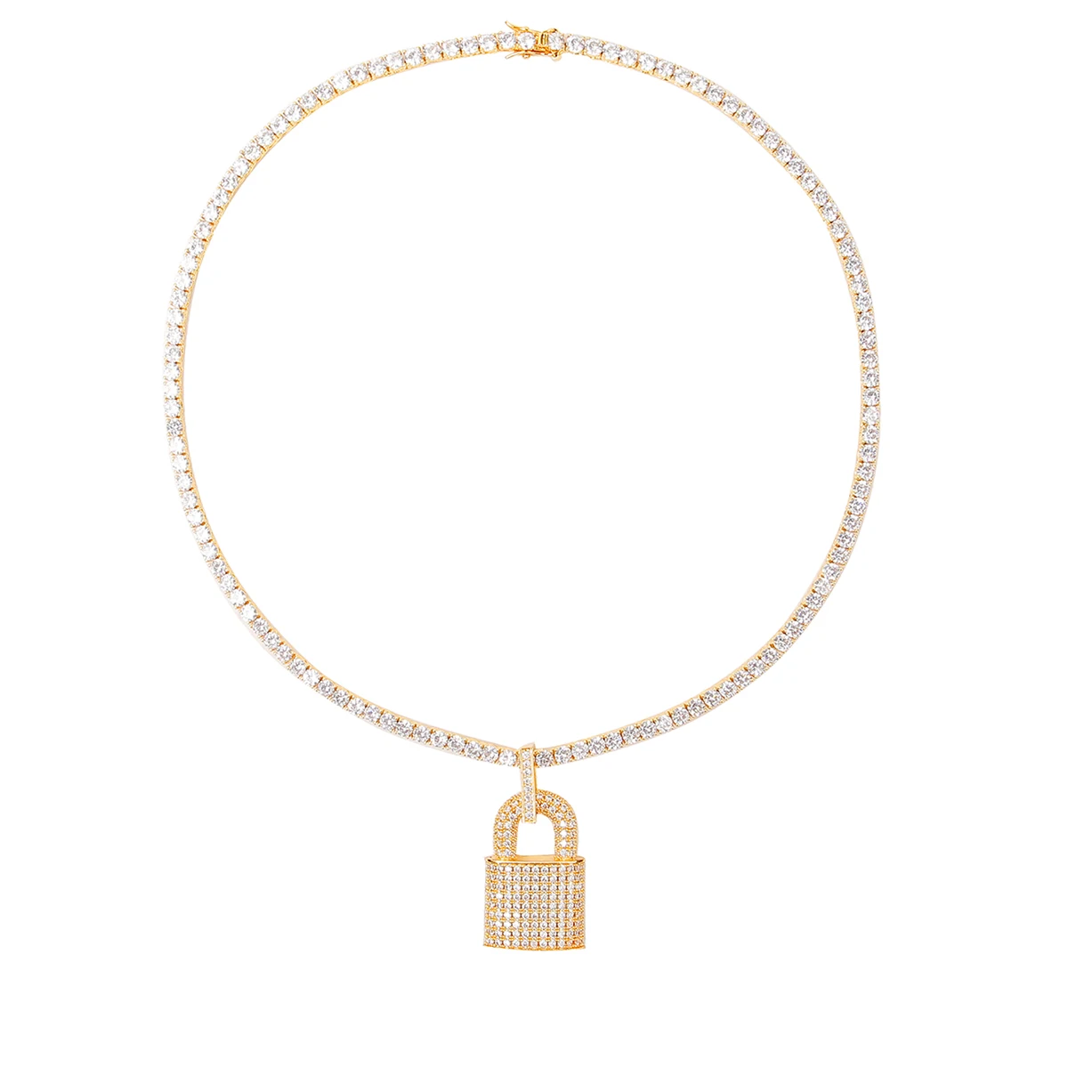 Louis Vuitton Diamond Lock Necklace For Men