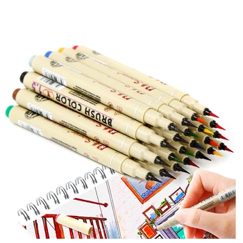 

Needle color Pen Set for kids Watercolor soft tip Drawing Art Marker School Office Supplies