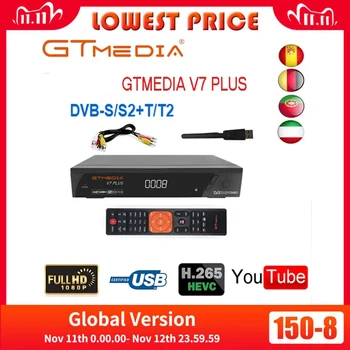 

GTmedia V7 Plus Combo DVB-T2/S2 Satellite Receptor Support H.265 PowerVu,DRE Biss VU PVR WiFi Spain Europe With No App