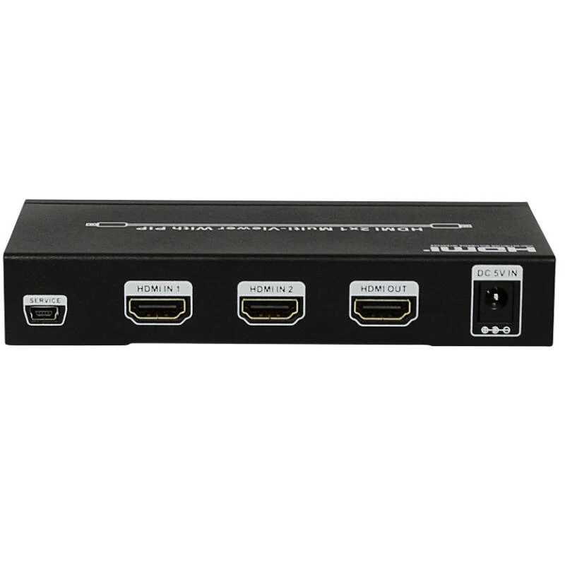  1080P HDMI 2x1 Multi-viewer HDMI Switcher 2 in 1 out Seamless Multiviewer Switch Dual Display for M