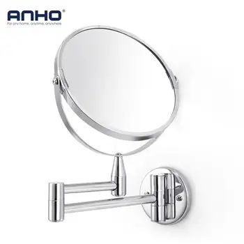 

5X Wall Mounted Makeup Mirror 360 Rotating Adjustable 7" 1X/5X Double Sided Arm Extend Free Magnifier Cosmetic Bathroom Mirror