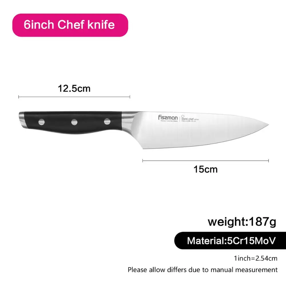 FISSMAN Demi шеф-повара серии немецкие Стальные Кухонные ножи Утилита шеф-повара Santoku нож для сыра - Цвет: Model 2362